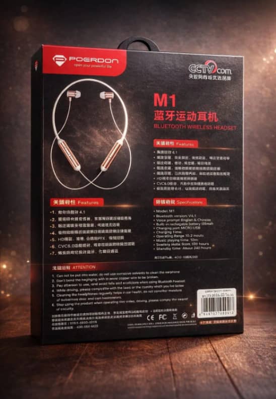 M1 Bluetooth Wireless Neckband Headset 1