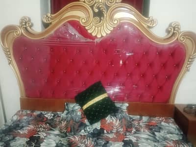 king size bed said table dressing, hard metrass