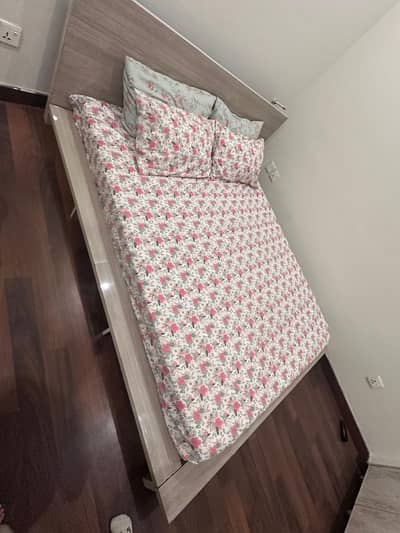 Floor bed with spring mattress