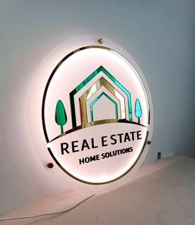 Acrylic sign logo led
