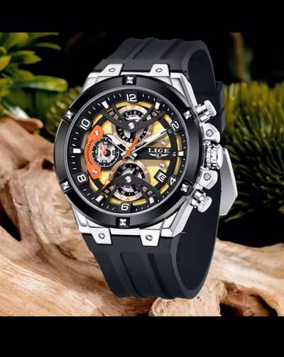 _LIGE Men'S Quartz Watch