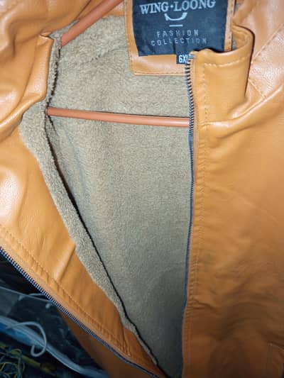 lether jacket camel color