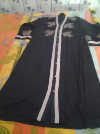 black front open style abya