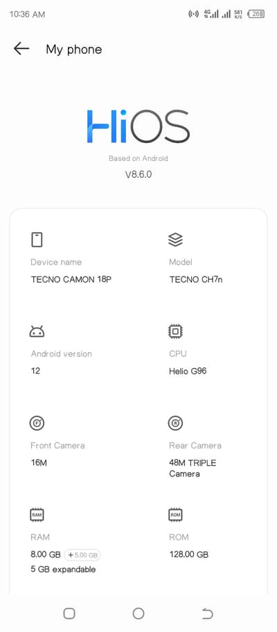 Tacno camon 18p
