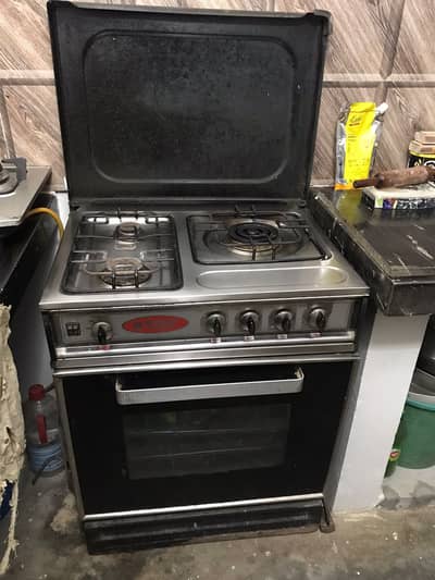 National Supreme - Cooking Range with 3 Stove Burner & Oven