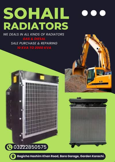 Radiator, Heavy Generator, Heavy Machinery & Fuel Pump Repair & Replam