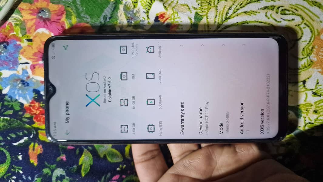 infinix hot 11play 4 /64 8