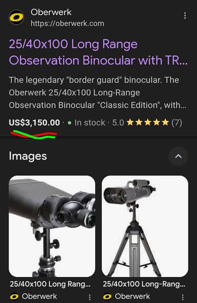 Vintage Oberwerk 25-40x100 Big binoculars