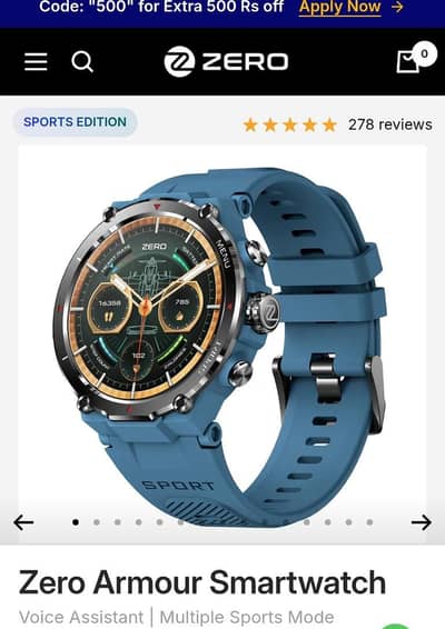 zero Armour Smart watch