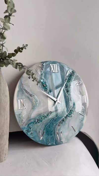 Brand New Handmade Bedroom Resin Wall Clock For Sale