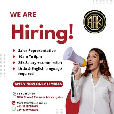 HIRING Only Females. 