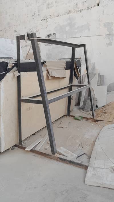 Heavy Duty Marble / Granite Slab Stand – Steel A-Frame (Factory Use)