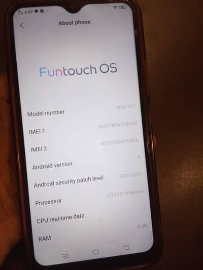 condition 10/10 vivo y17