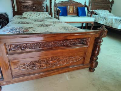 Pure Wooden Chinioti single beds new. . . .