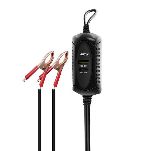 Airox CH28 DC Clamp Charger with USB and Type C Ports for Quick Charging