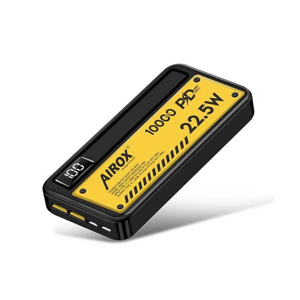Airox PB12 Powerbank: 10000mAh Capacity with Dual USB Ports and Power Delivery Technology