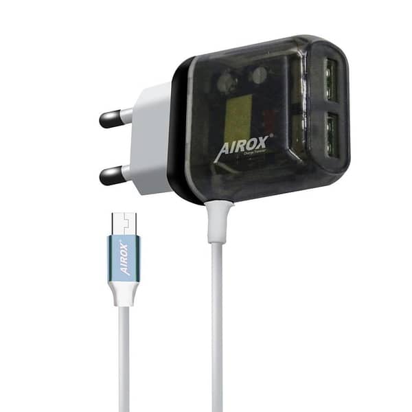 Airox 2A Dual USB Wall Charger for Fast Charging of Multiple Devices
