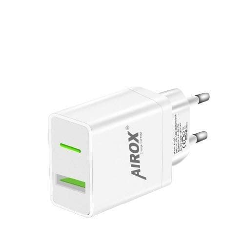 Airox AD03 18W Fast Charging Wall Adapter with 1 USB Port and Qualcomm Support