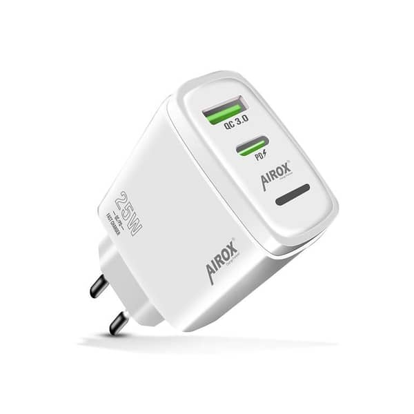 PD07 25W Dual Port Fast Charger with PD and USB QC 3.0