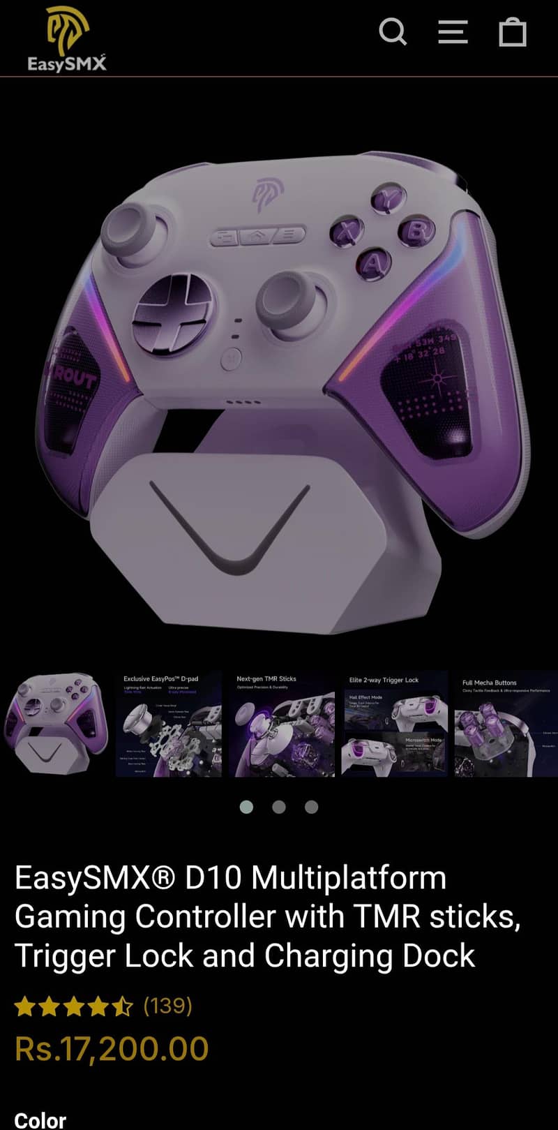 EasySMX D10 Multiplatform Gaming Controller 0