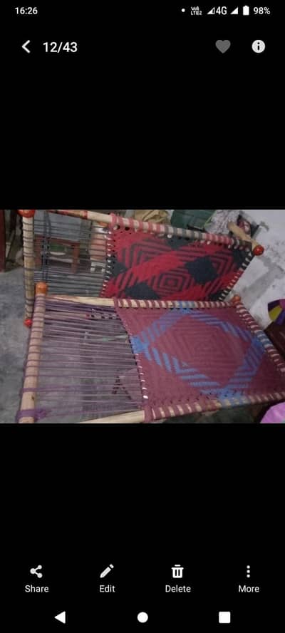 2 new wooden charpain and 1 peti 5 feet with stand used