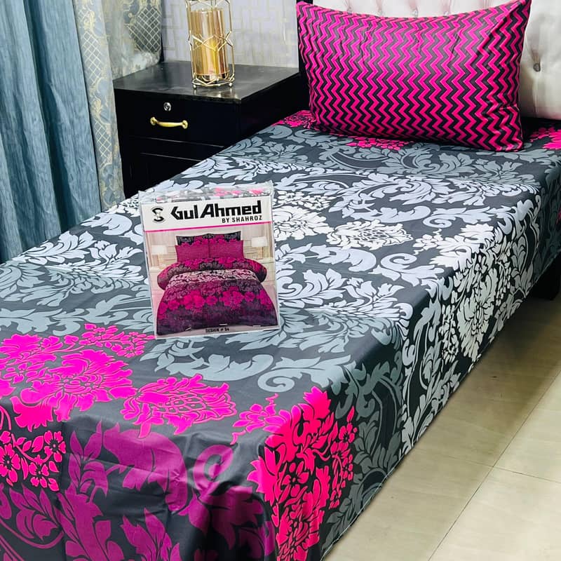 Singles bedsheets pair in cotton 1