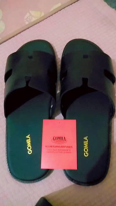 real Gomila intersole  slippers black \45