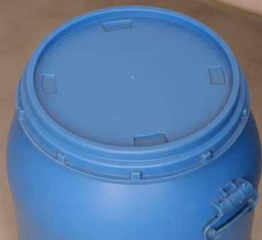 Blue Open-Top Plastic Drum (with Lever-Lock Ring) 1