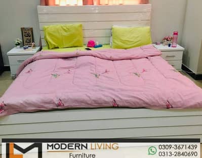 King Bed With 2 Side Tables Best Quality In Your Choice Colours