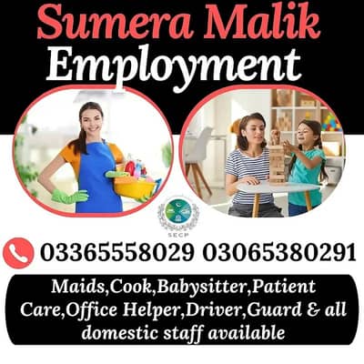 Maids / House Maids / cook / Nanny , chef / Baby Sitter maid available