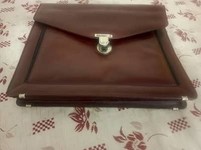 Leather bag for office and business