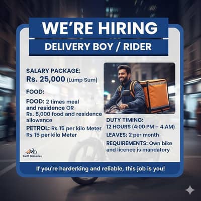Delivery Rider / Rider Required
