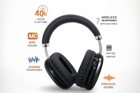 Wireless & Wired Setereo Headphones