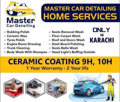 car interior cleaning with ribbon polish available at your door step