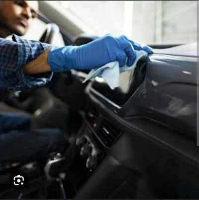 car interior cleaning with ribbon polish available at your door step