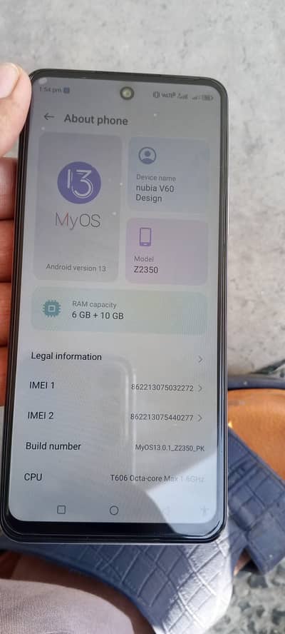 Nubia V60 6+10GB /256GB