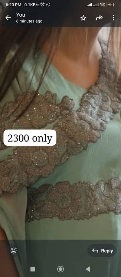 medium size stitch party wear dress only 2300 pkr