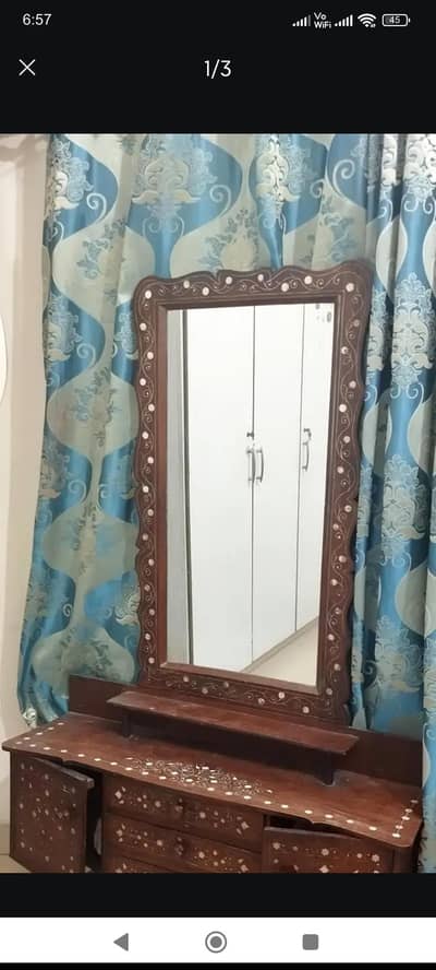 Wooden Dressing table with Mirror ,