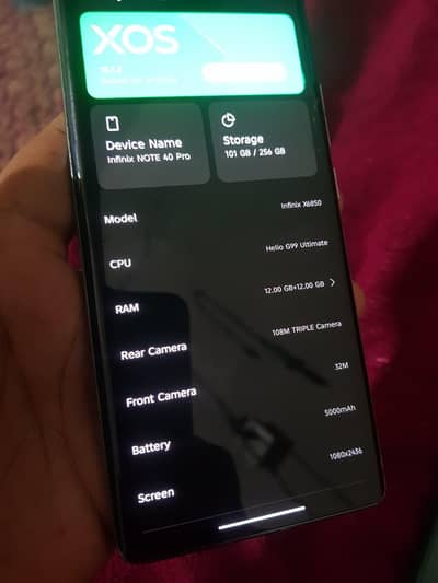 Infinix note 40 pro 12+12/256