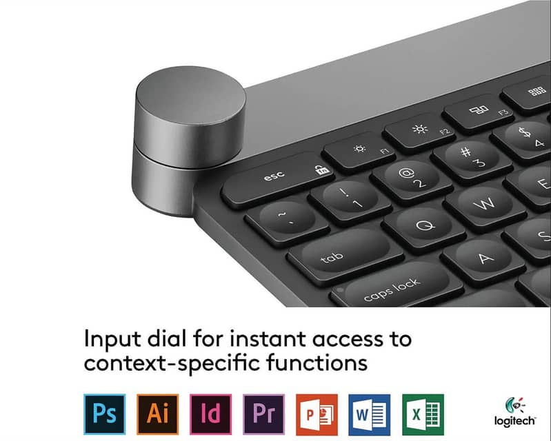 Logitech Craft Advanced Wireless Keyboard Creative Input Dial 1
