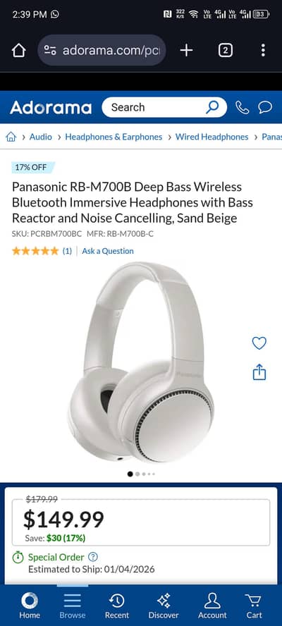 Panasonic Headphones 100℅ Original.