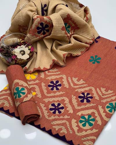 Embirorded dress/unstitched dress /New  winter collection arrivel