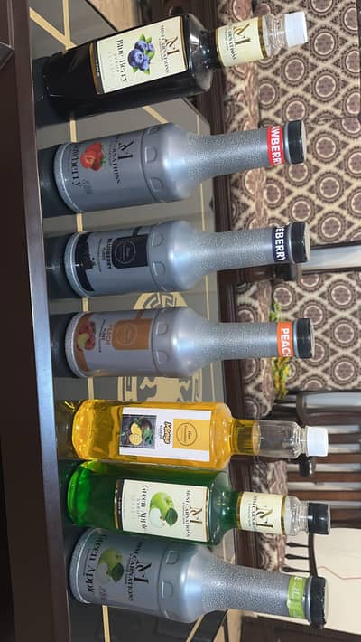 Purees and syrup for bar and restaurants