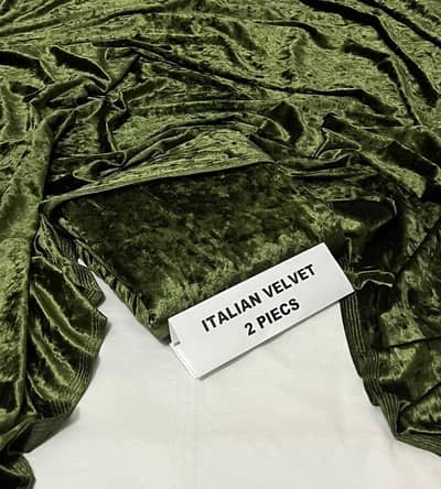 ITALIAN VELET 2 piece Original Collection Ladies  abric Velvet Micro