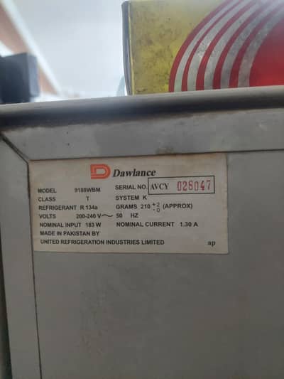 Dawalance Refrigerator  Full Size 10/10