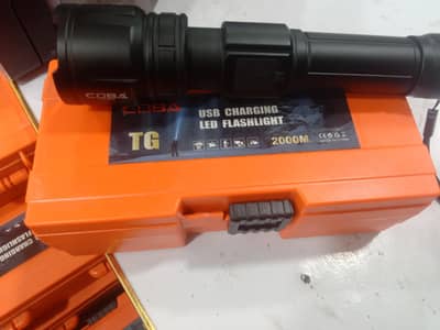 COBA TG LED Flashlight 2400m long Rang with 1 year warrenty