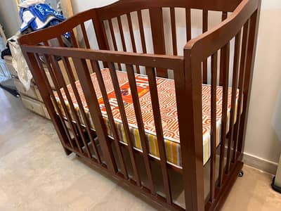 Solid wooden kids crib