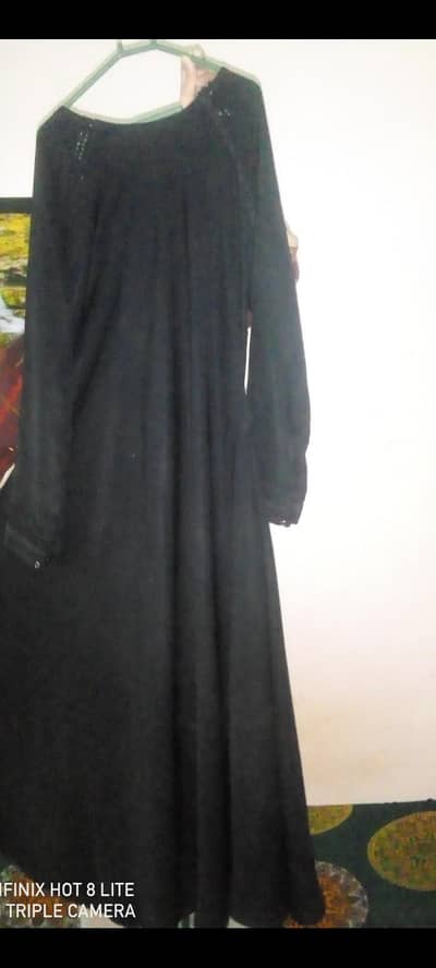 black Abaya gher wala. and unstitched men suite
