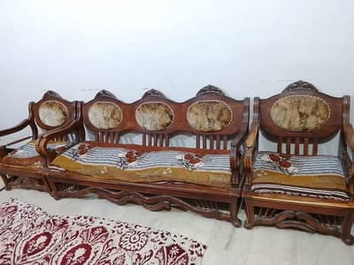 5 seaters sofa set, shesham wood sofa set.