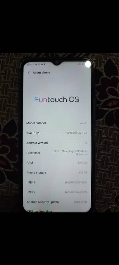 vivo v2029 8 128 urgent sell